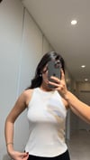 GENİŞ BİYELİ BEYAZ FİTİLLİ ATLET