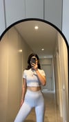 GRİ ORJ MARKA MELANJ CROP PANTOLON İKİLİ TAKIM