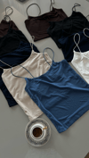 İP ASKILI ACI KAHVE  CROP TOP
