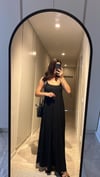 İP ASKILI SİYAH GÜNLÜK ELBİSE