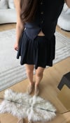 LACİVERT İÇİ ŞORTLU PİLELİ ETEK
