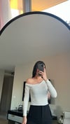 OMUZ DEKOLTELİ TEK OMUZ BEYAZ  BODY