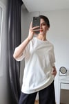 OVERSIZE KIRIK BEYAZ TİŞÖRT
