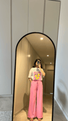 PEMBE TENSEL KUMAŞ QZ PANTOLON