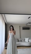 PUANTİYELİ BELDEN BAĞLAMALI  ELBİSE