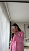 PUDRA PEMBESİ PANTOLON GÖMLEK MÜSLİN TAKIM