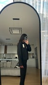SİYAH DALGIÇ KUMAŞ TAYT ÜST  TAKIM