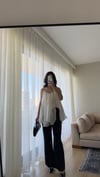 SİYAH FLARE KESİM SATEN PANTOLON