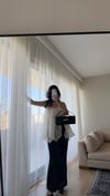 SİYAH FLARE KESİM SATEN PANTOLON