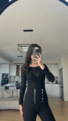 SİYAH TRANSPARAN KAYIK YAKA BODY