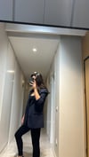 VATKALI LACİVERT OVERSİZED ASTARLI BLAZER CEKET