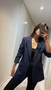 VATKALI LACİVERT OVERSİZED ASTARLI BLAZER CEKET