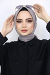 Bambu Kraş Eşarp Açık Gri