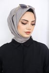 Bambu Kraş Eşarp Açık Gri