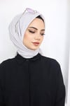 Bambu Kraş Eşarp Beyaz