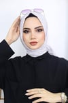 Bambu Kraş Eşarp Beyaz