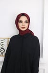 Bambu Kraş Eşarp Bordo