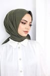 Bambu Kraş Eşarp Haki