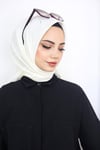 Bambu Kraş Eşarp Krem