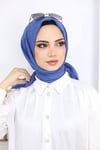 Bambu Kraş Eşarp Mavi