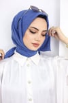 Bambu Kraş Eşarp Mavi