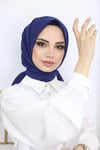 Bambu Kraş Eşarp Saks Mavisi