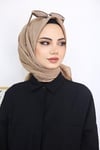 Bambu Kraş Eşarp Vizon Rengi