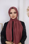 Bambu Kraş Şal Açık Bordo