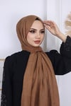 Bambu Kraş Şal Açık Kahve