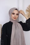 Bambu Kraş Şal Açık Vizon