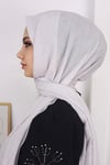 Bambu Kraş Şal Beyaz