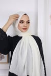 Bambu Kraş Şal Kirli Beyaz