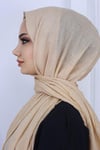 Bambu Kraş Şal Koyu Bej