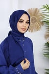 Bambu Kraş Şal Koyu Mavi