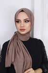 Bambu Kraş Şal Koyu Vizon