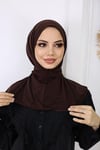 Çıtçıtlı Hijab Bone Acı Kahve