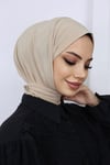 Çıtçıtlı Hijab Bone Bej