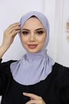 Çıtçıtlı Hijab Bone Gümüş