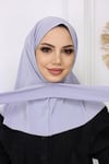 Çıtçıtlı Hijab Bone Gümüş