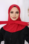 Çıtçıtlı Hijab Bone Nar Çiçeği