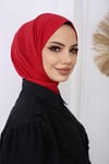 Çıtçıtlı Hijab Bone Nar Çiçeği
