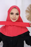 Çıtçıtlı Hijab Bone Nar Çiçeği