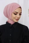 Çıtçıtlı Hijab Bone Pudra