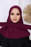 Çıtçıtlı Hijab Bone Vişne Çürüğü