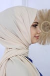 Lüks Medine İpeği Şal Bej