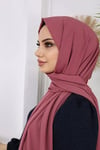 Lüks Medine İpeği Şal Gül Kurusu