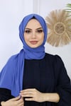 Lüks Medine İpeği Şal Mavi