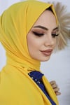 Lüks Medine İpeği Şal Sarı