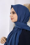 Pamuk Caz Şal Mavi