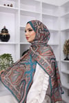 Retro Desen Pamuk ŞAL Feronis Scarf